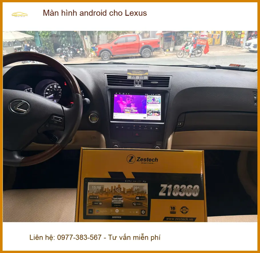 Chị Thảo nâng cấp màn hình Android cho Lexus tại Quận Tân Phú để trải nghiệm tiện ích hiện đại ảnh thực tế 4