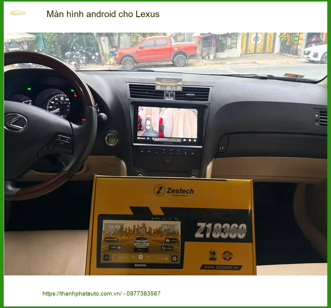 Chị Thảo lắp màn hình android cho Lexus ES300h tại Gò Vấp vì muốn giải trí cao cấp hơn ảnh thực tế 3
