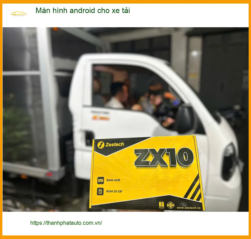 Anh Trung lắp màn hình Android cho xe tải Isuzu tại Quận Bình Tân ảnh thực tế 2