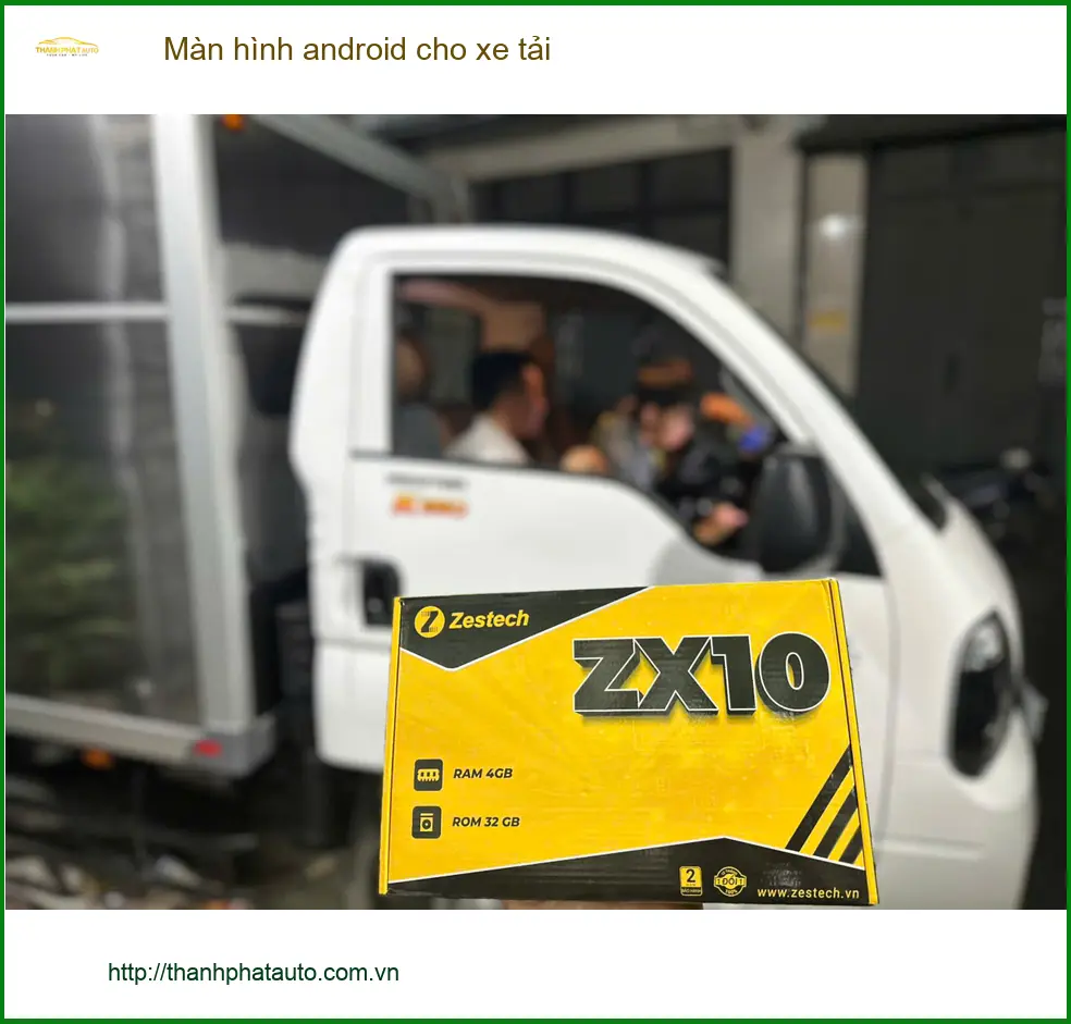 Anh Vĩnh lắp màn hình Android cho xe tải Isuzu tại Quận 9