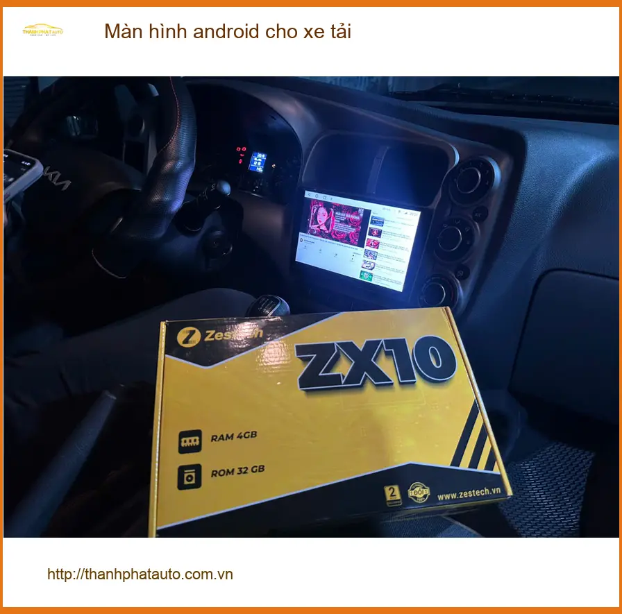 Anh Vĩnh lắp màn hình Android cho xe tải Isuzu tại Quận 9 ảnh thực tế 2