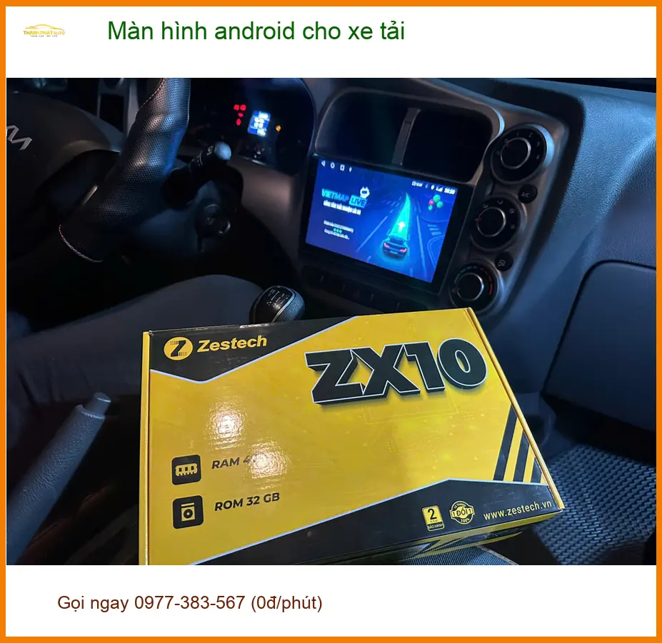 Anh Vĩnh lắp màn hình Android cho xe tải Isuzu tại Quận 9 ảnh thực tế 4