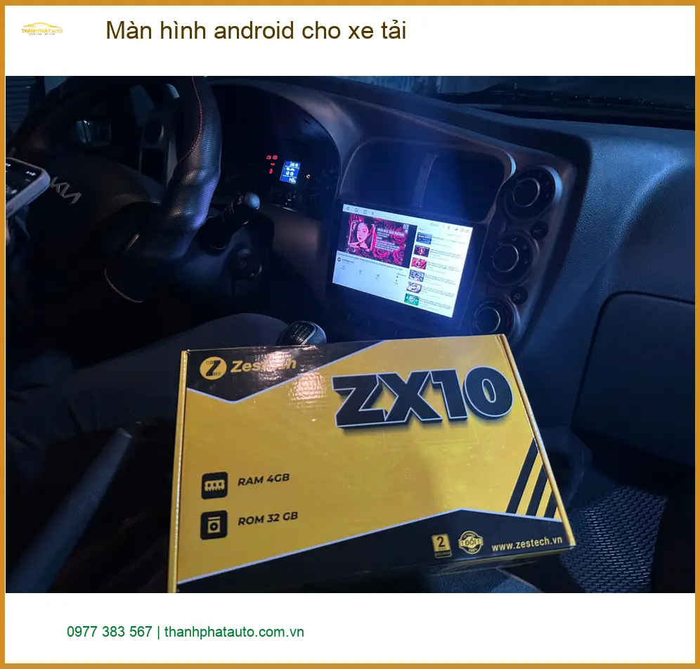 Anh Khải lắp màn hình Android cho xe tải Hino 300 tại Quận Thủ Đức để tiện đường chạy hàng ảnh thực tế 2