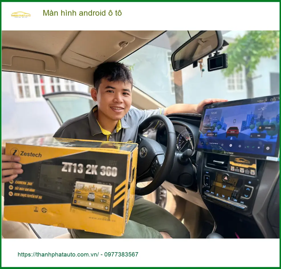 Chị Thảo nâng cấp Màn hình android ô tô Hyundai Santa Fe ở Quận 11 để trải nghiệm lái tốt hơn ảnh thực tế 2