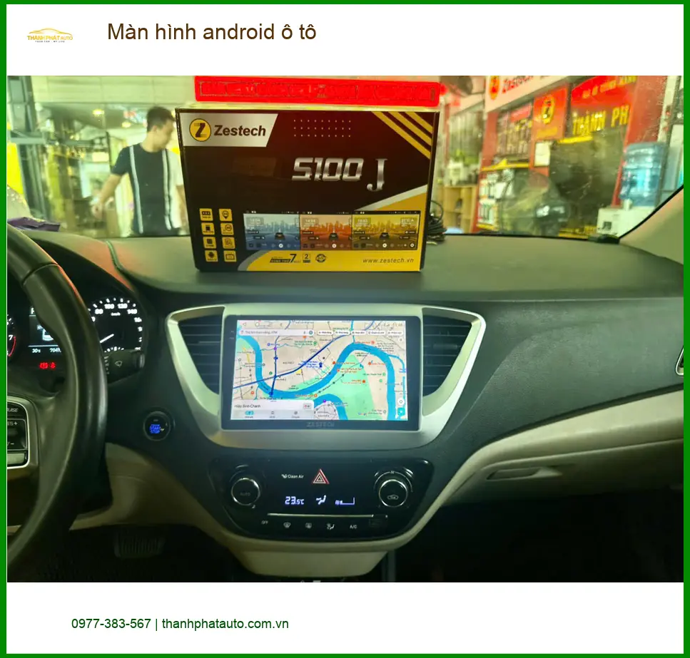 Chị Bích lắp màn hình android ô tô Honda CRV tại Quận Huyện Bình Chánh ảnh thực tế 3