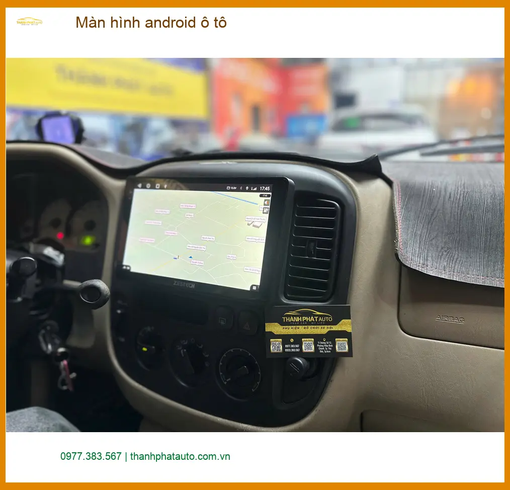 Anh Trọng lắp màn hình android ô tô cho Hyundai Santa Fe tại Quận 2 để giải trí trên đường dài ảnh thực tế 2