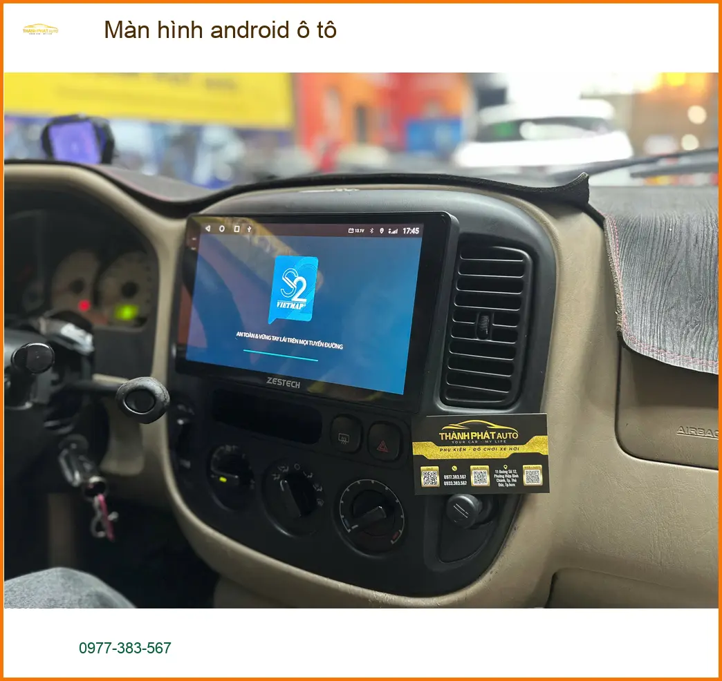 Anh Trọng lắp màn hình android ô tô cho Hyundai Santa Fe tại Quận 2 để giải trí trên đường dài ảnh thực tế 3