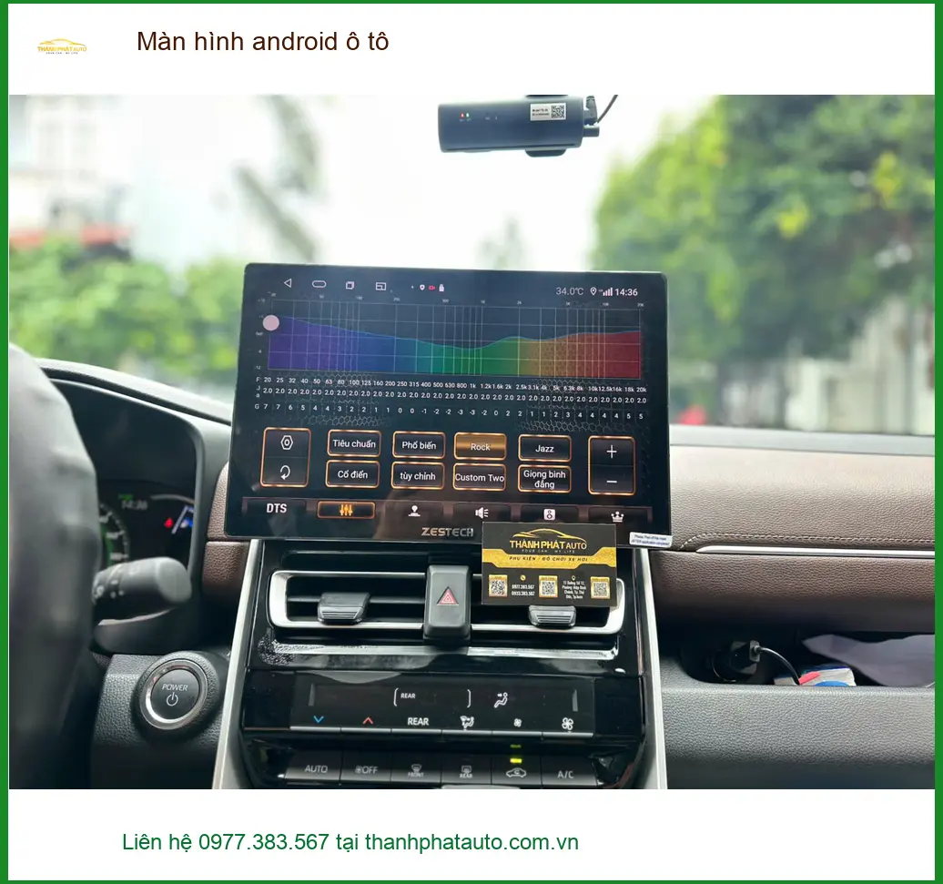 Chị Yến lắp màn hình android ô tô cho Hyundai Santa Fe tại Quận 9 ảnh thực tế 4