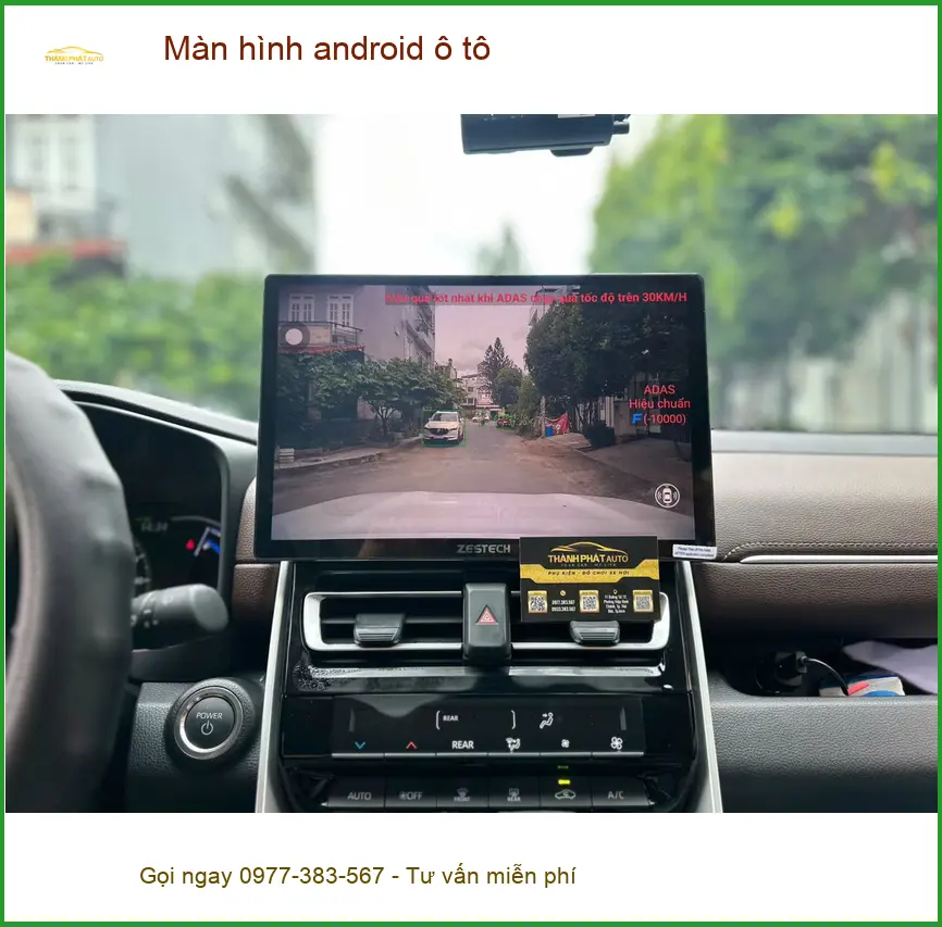 Chị Yến lắp màn hình android ô tô cho Hyundai Santa Fe tại Quận 9 ảnh thực tế 5