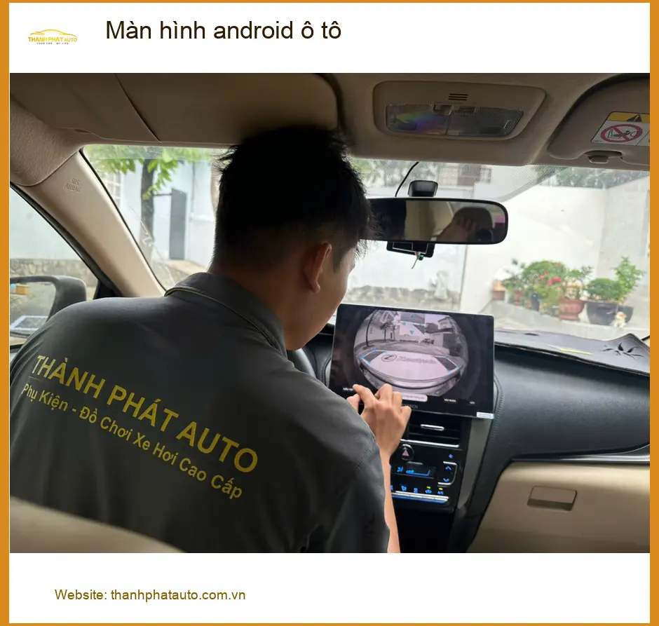 Anh Quang nâng cấp màn hình Android ô tô Hyundai Accent tại Quận 9 để xem bản đồ thuận tiện ảnh thực tế 2