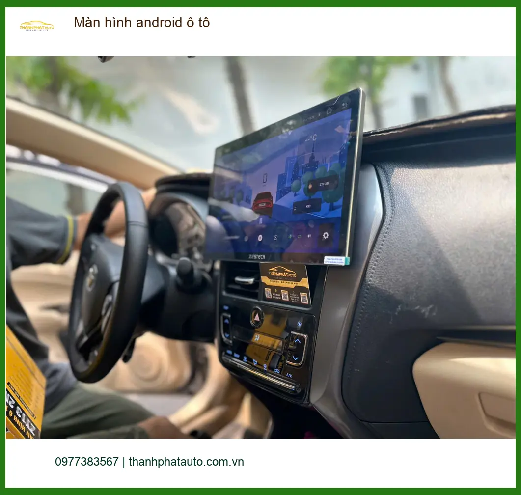 Anh Quang nâng cấp màn hình Android ô tô Hyundai Accent tại Quận 9 để xem bản đồ thuận tiện ảnh thực tế 3