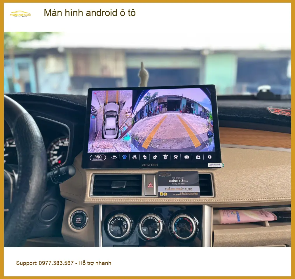 Anh Minh lắp màn hình Android cho Camry ở Quận 2 để xem bản đồ ảnh thực tế 2