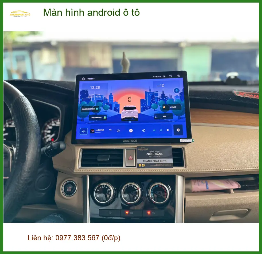 Anh Minh lắp màn hình Android cho Camry ở Quận 2 để xem bản đồ ảnh thực tế 4
