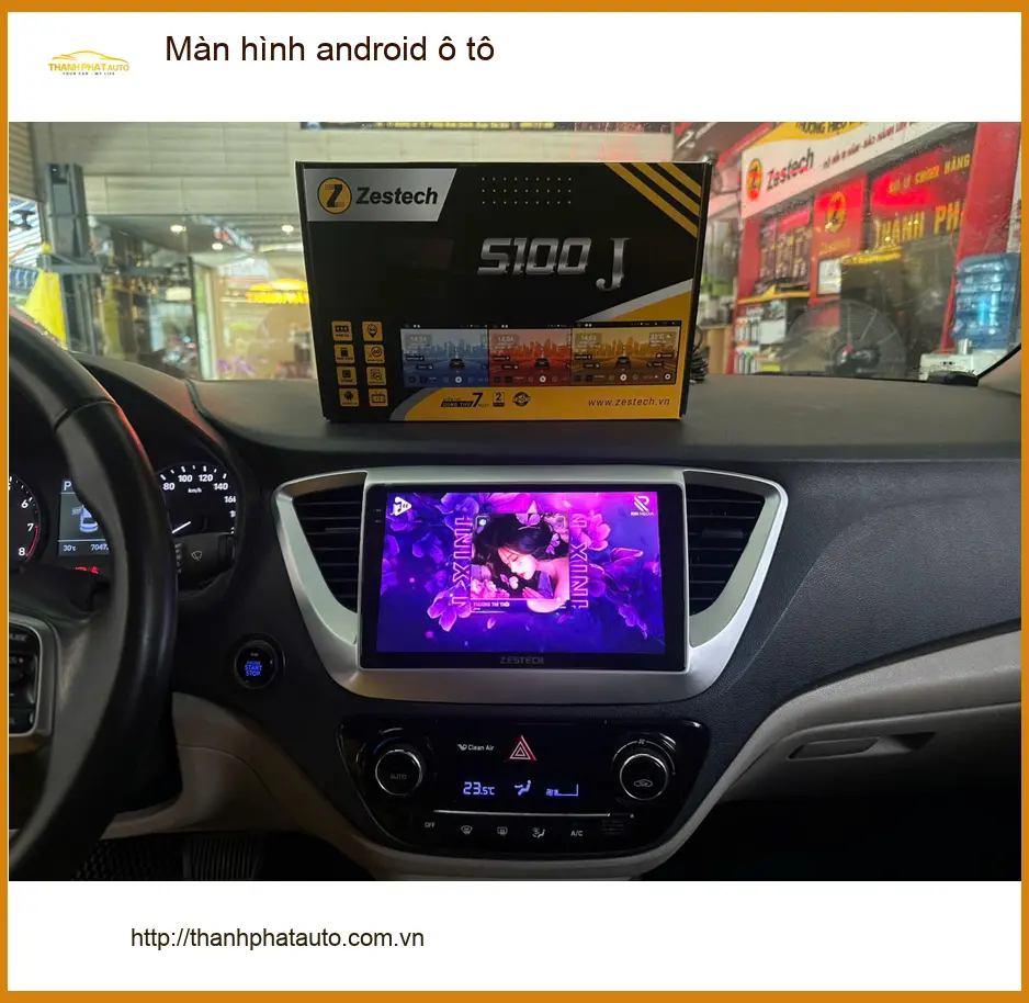 Chị Thanh Trúc nâng cấp Màn hình android ô tô cho Hyundai Accent tại Bình Thạnh