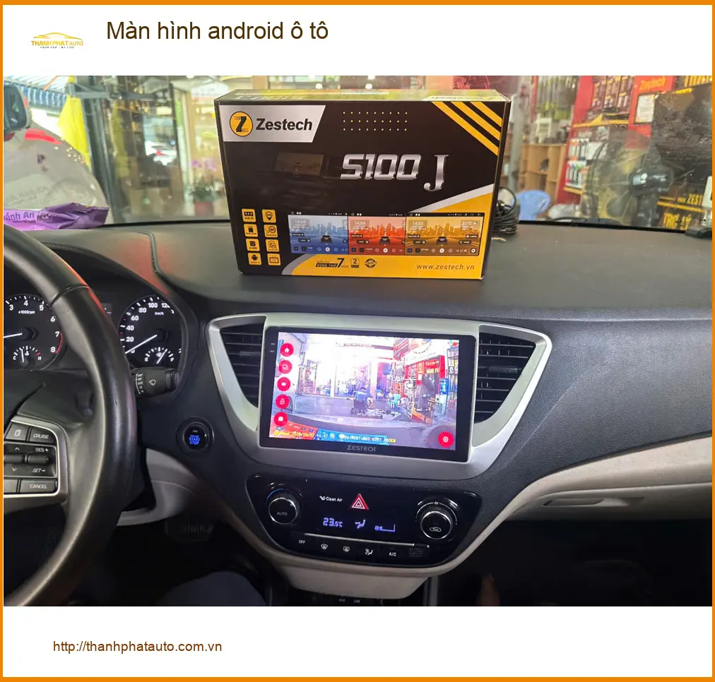 Chị Thanh Trúc nâng cấp Màn hình android ô tô cho Hyundai Accent tại Bình Thạnh ảnh thực tế 2