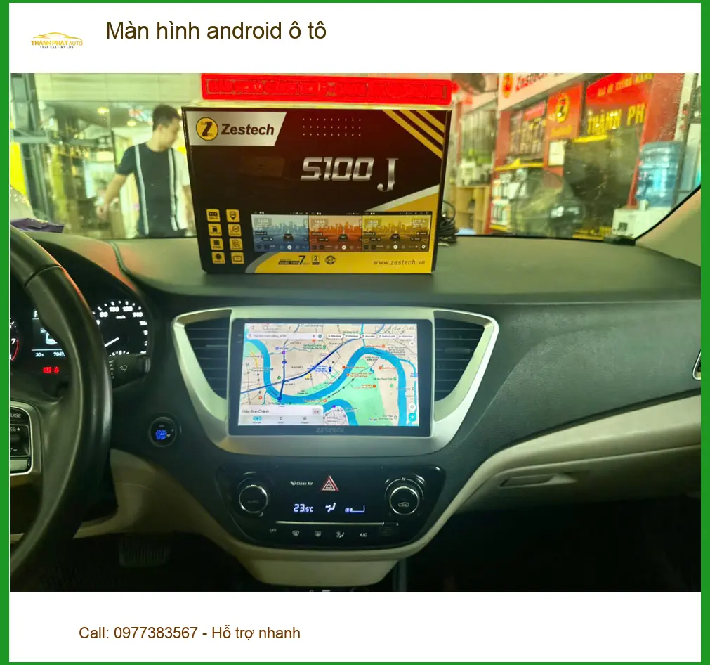 Chị Thanh Trúc nâng cấp Màn hình android ô tô cho Hyundai Accent tại Bình Thạnh ảnh thực tế 3