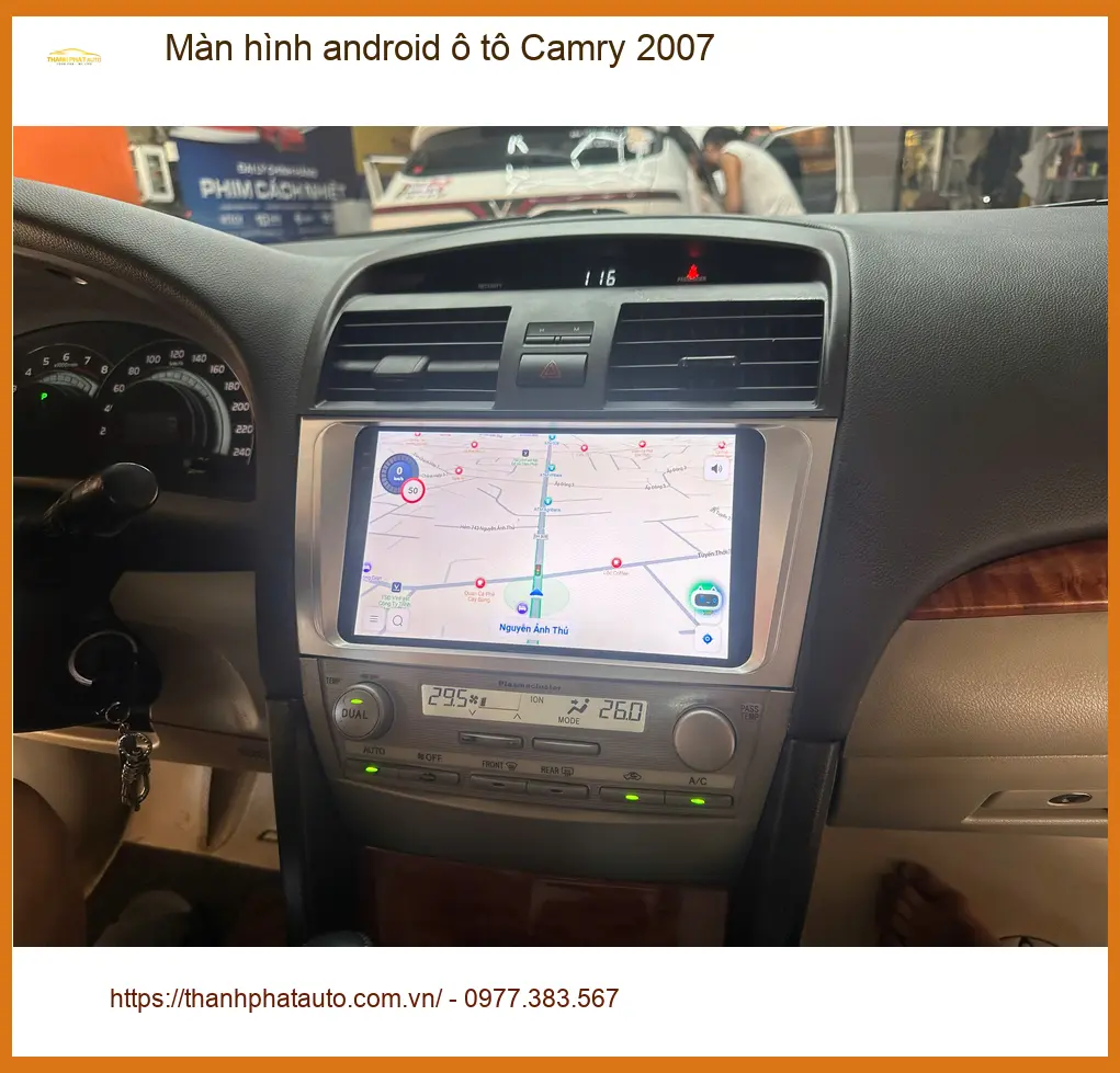 Anh Dũng lắp màn hình Android ô tô Camry 2007 tại Huyện Củ Chi ảnh thực tế 2