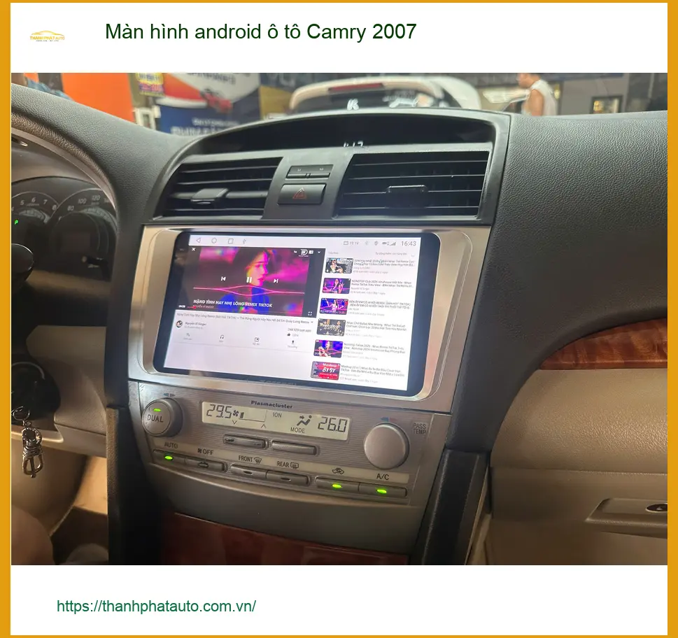 Anh Dũng lắp màn hình Android ô tô Camry 2007 tại Huyện Củ Chi ảnh thực tế 3
