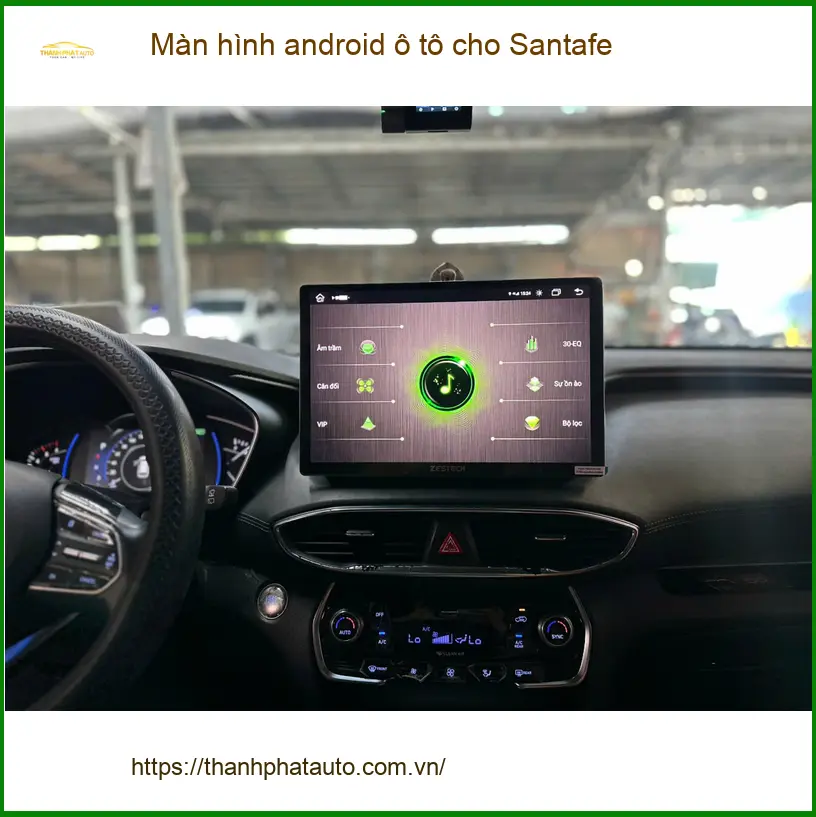 Anh Minh nâng cấp màn hình Android Santafe Quận 2 tiện giải trí gia đình ảnh thực tế 2