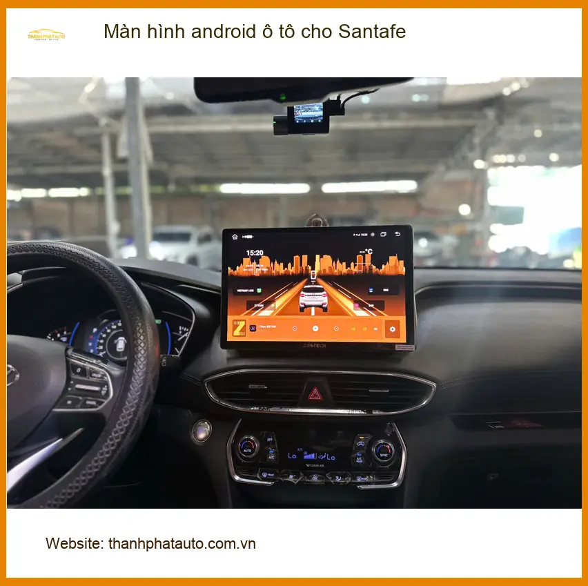 Anh Minh nâng cấp màn hình Android Santafe Quận 2 tiện giải trí gia đình ảnh thực tế 3