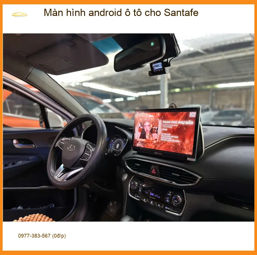 Anh Minh nâng cấp màn hình Android Santafe Quận 2 tiện giải trí gia đình ảnh thực tế 4