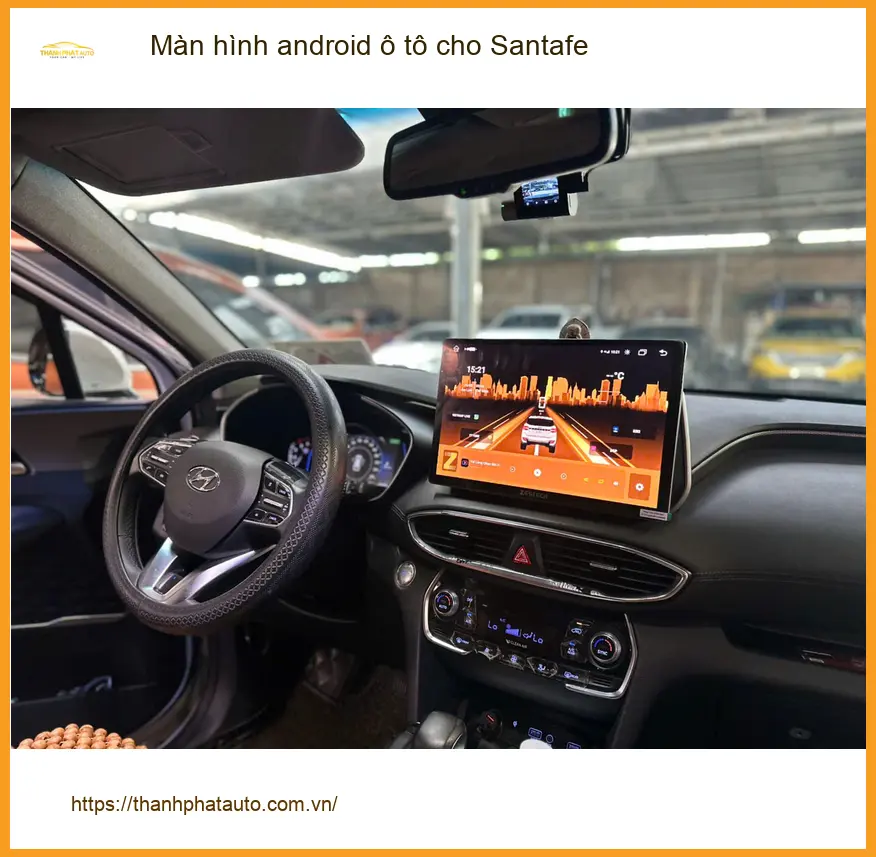 Anh Minh nâng cấp màn hình Android Santafe Quận 2 tiện giải trí gia đình ảnh thực tế 5
