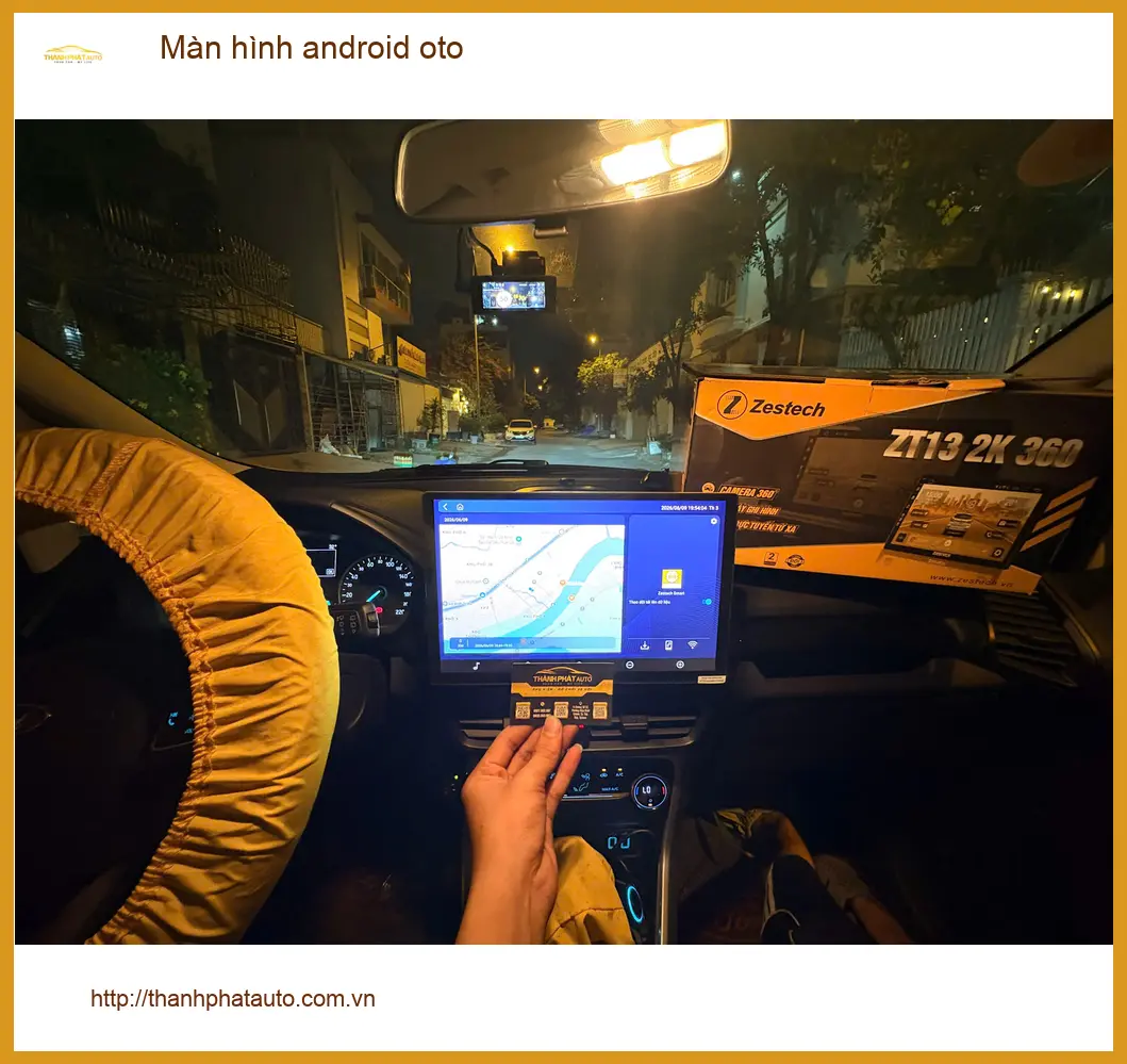 Anh Cường lắp màn hình Android ô tô cho Honda HR-V tại Quận 2 vì màn zin quá cũ