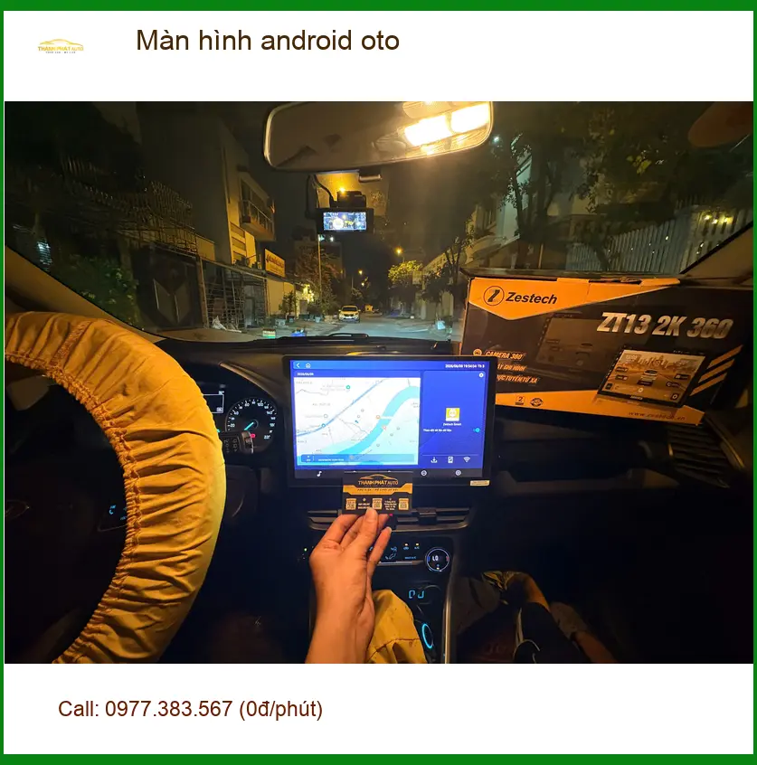 Chị Thanh Vân nâng cấp màn hình Android ô tô Hyundai Santa Fe tại Quận 7