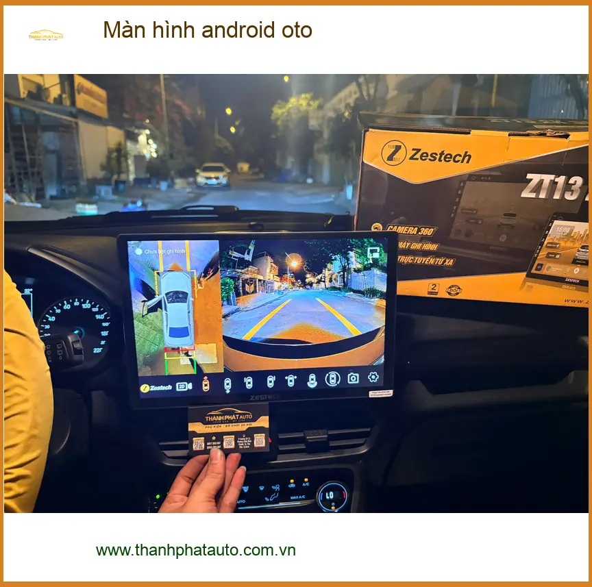 Chị Thanh Vân nâng cấp màn hình Android ô tô Hyundai Santa Fe tại Quận 7 ảnh thực tế 2