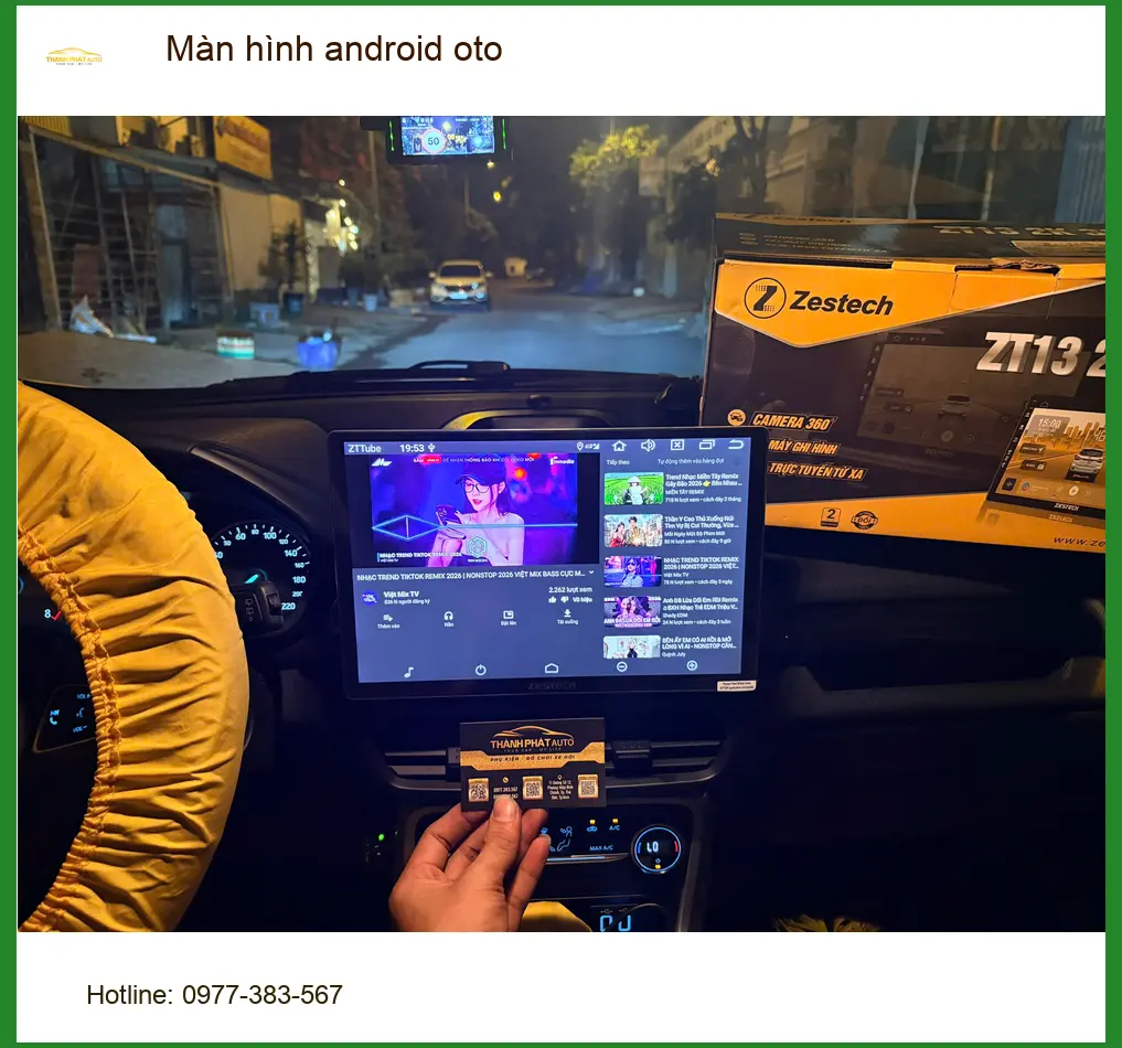 Chị Thanh Vân nâng cấp màn hình Android ô tô Hyundai Santa Fe tại Quận 7 ảnh thực tế 4