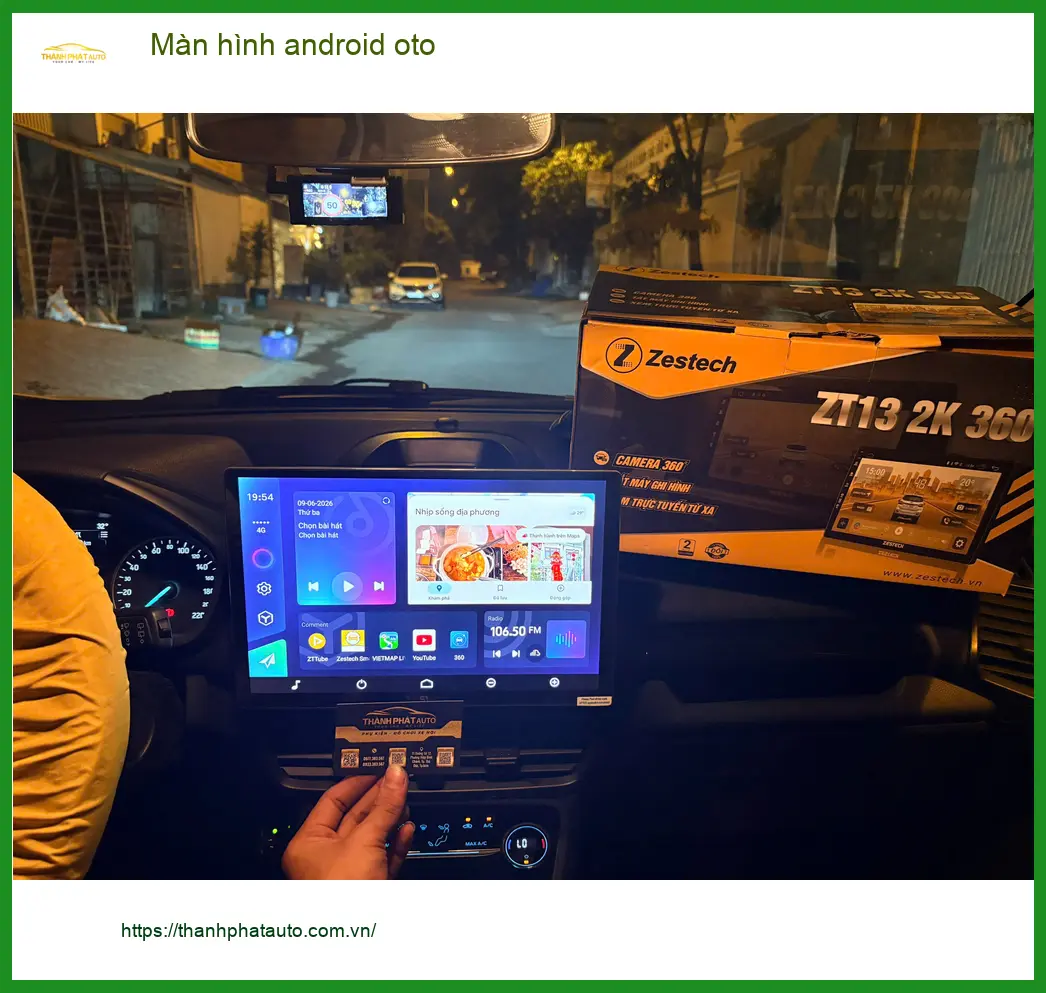 Chị Thảo lắp màn hình android oto cho Hyundai Accent tại Quận Bình Tân để giải trí