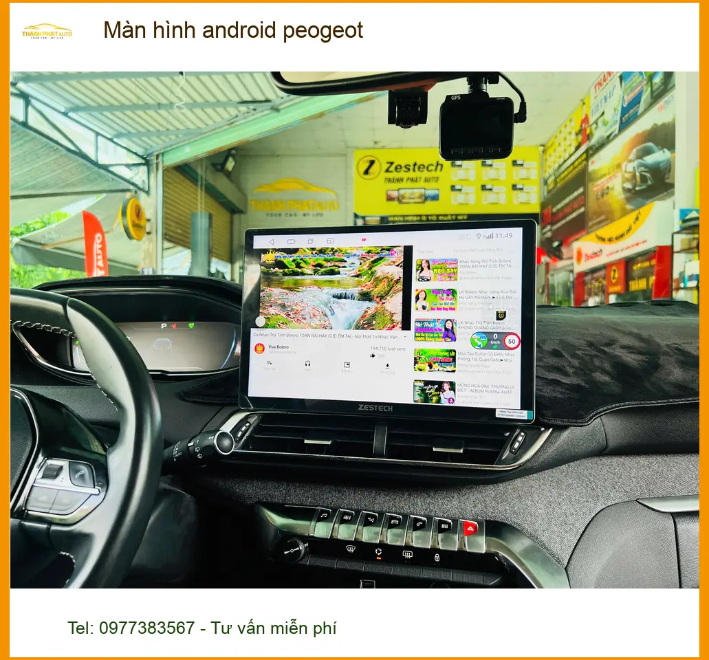 Chị Ngân nâng cấp màn hình Android Peugeot 5008 tại Quận 12 cho trải nghiệm thông minh
