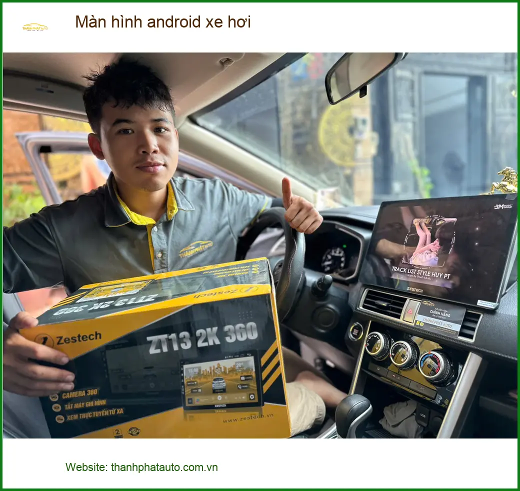Chú Phước lắp màn hình Android xe hơi Hyundai Accent tại Hóc Môn để giải trí và chỉ đường ảnh thực tế 2