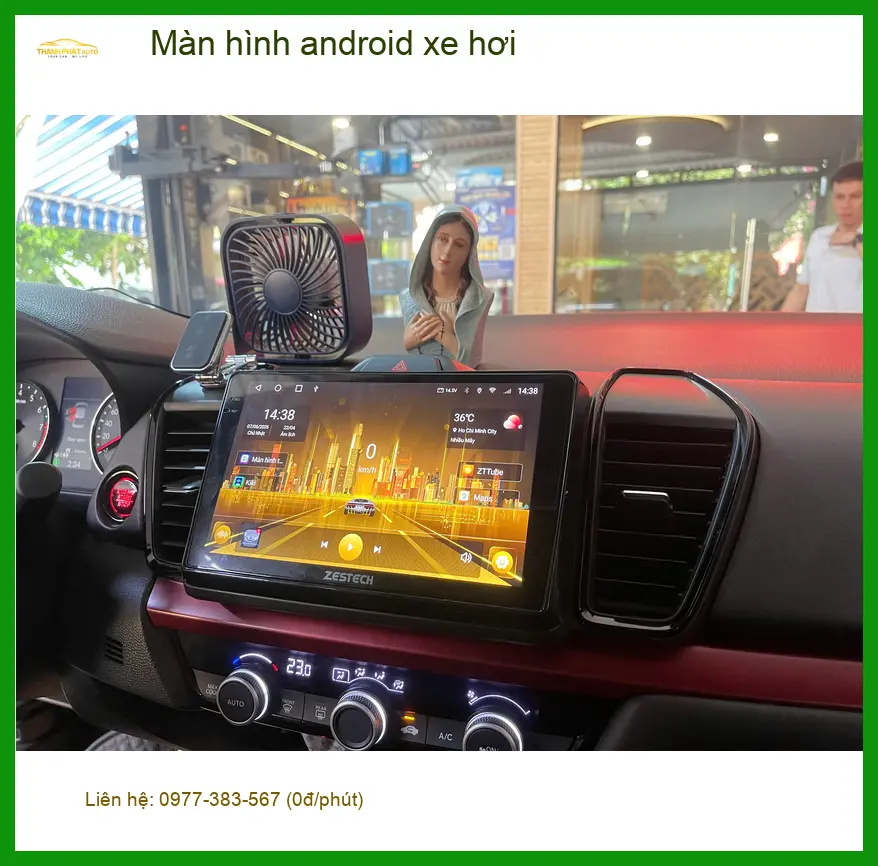 Bác Sáu lắp màn hình Android xe hơi Honda CR-V tại Quận Thủ Đức để có bản đồ ảnh thực tế 4