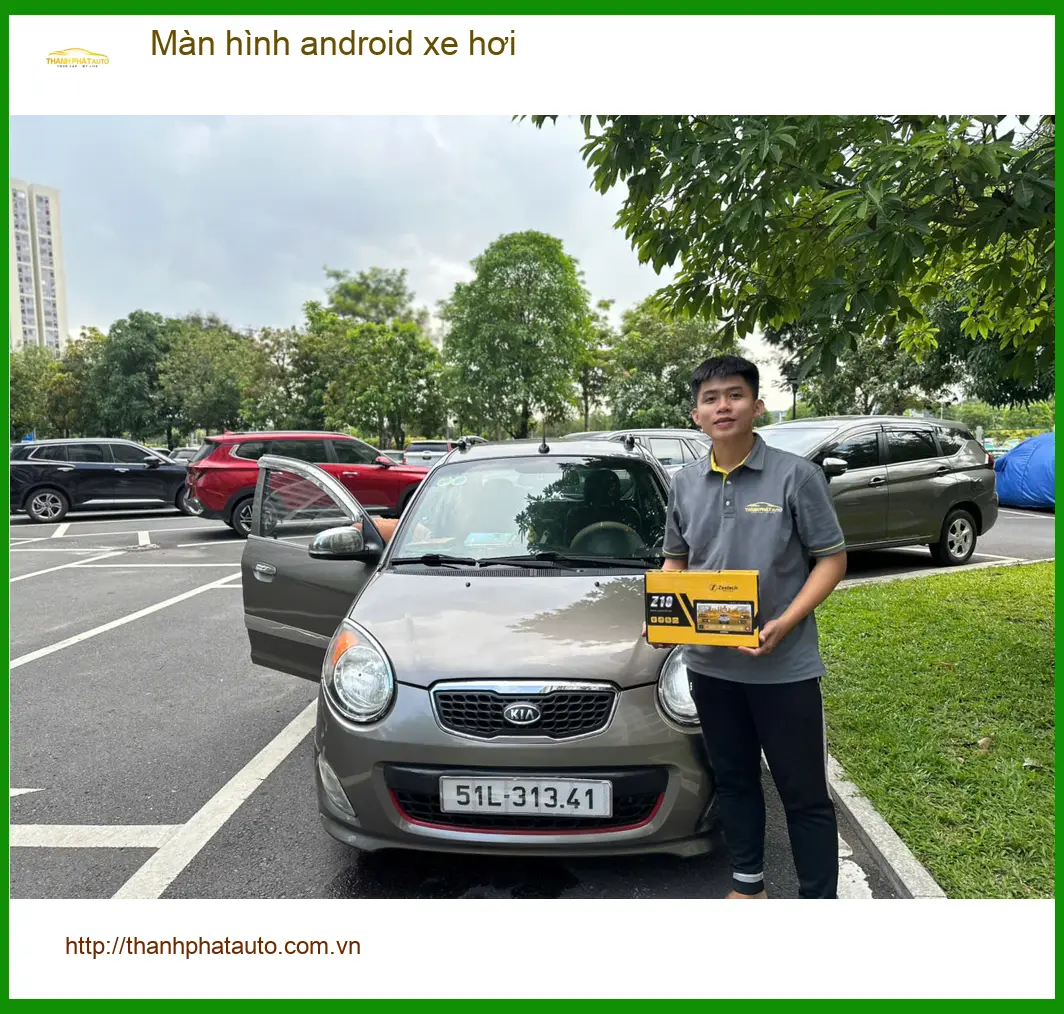 Anh Minh lắp màn hình Android xe hơi cho Kia K3 tại Quận 2 vì màn hình zin không có dẫn đường. ảnh thực tế 2