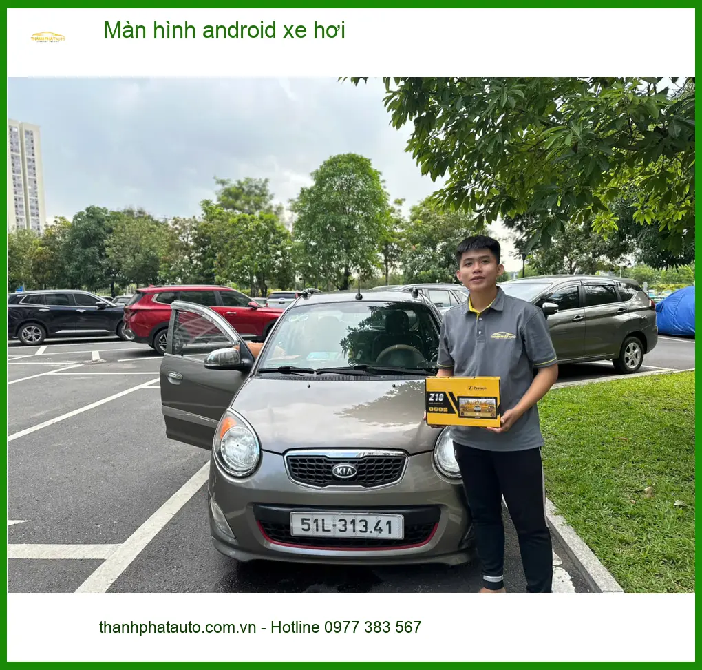 Anh Tấn lắp màn hình Android xe hơi cho Hyundai Accent tại Thủ Đức ảnh thực tế 2