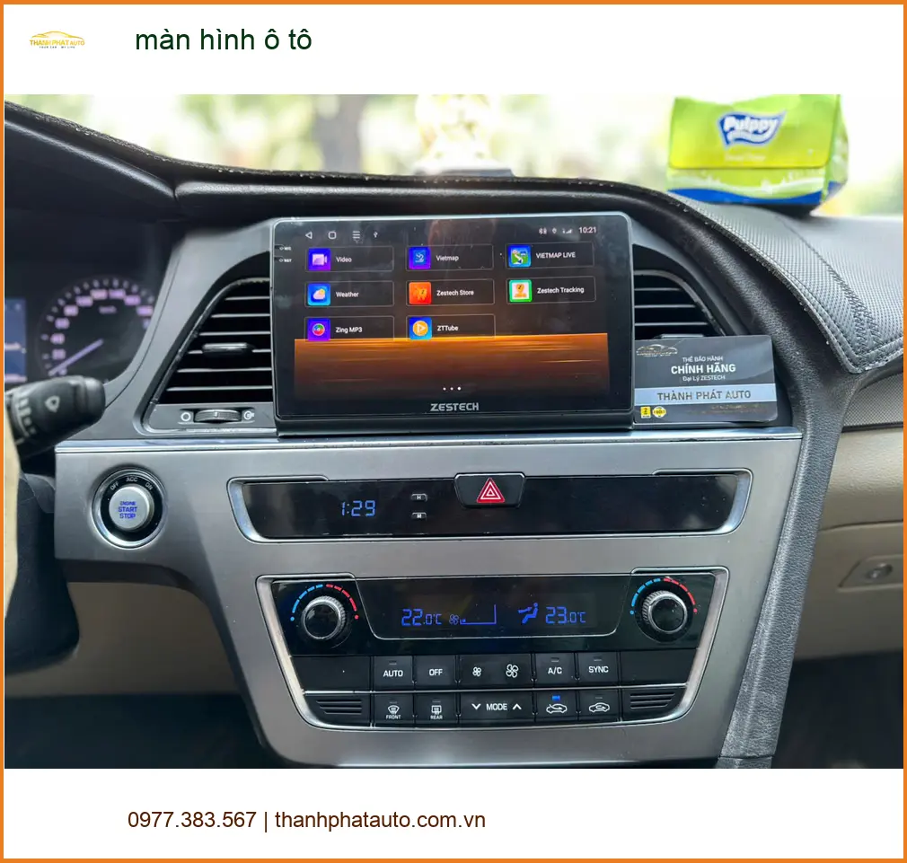 Anh Tấn nâng cấp màn hình ô tô cho Hyundai Accent tại Quận 11 vì màn hình zin đã lỗi thời ảnh thực tế 3
