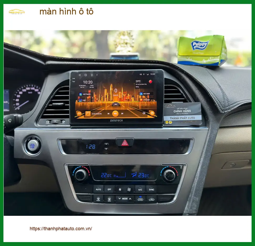 Anh Tấn nâng cấp màn hình ô tô cho Hyundai Accent tại Quận 11 vì màn hình zin đã lỗi thời ảnh thực tế 5