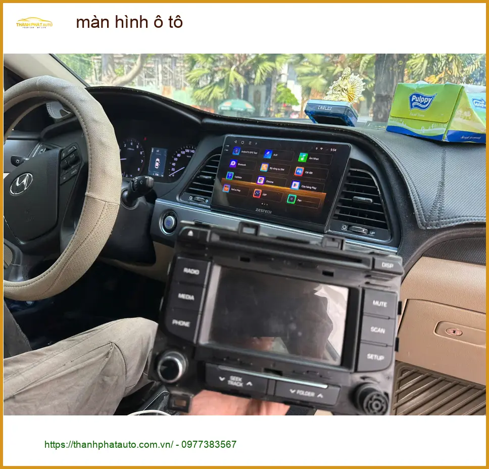 Anh Khang lắp màn hình ô tô thông minh cho Hyundai Accent ở Quận Thủ Đức ảnh thực tế 2