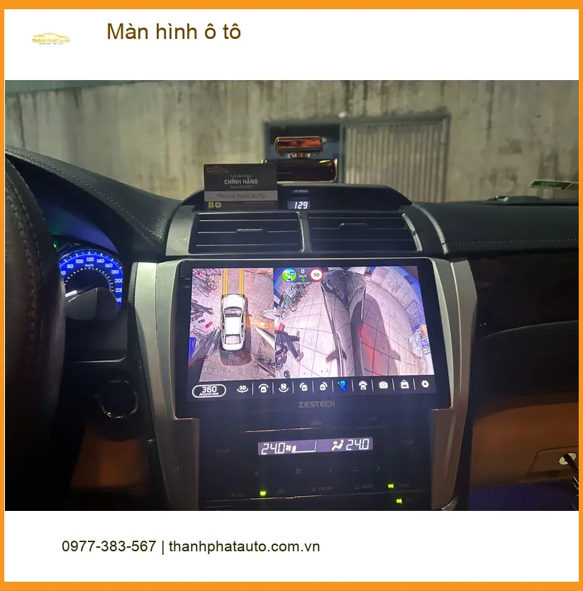 Anh Thắng lắp màn hình ô tô cho Toyota Camry tại Quận 9 sau khi màn cũ hỏng ảnh thực tế 4