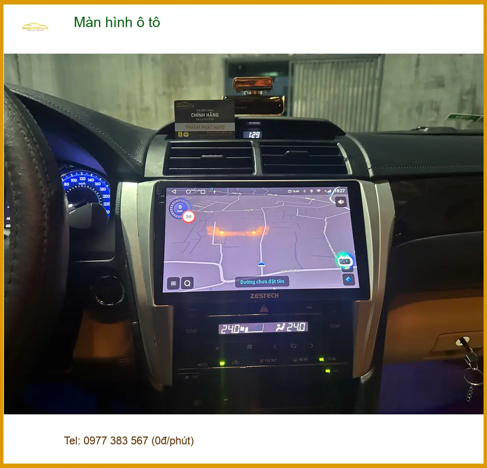 Anh Thắng lắp màn hình ô tô cho Toyota Camry tại Quận 9 sau khi màn cũ hỏng ảnh thực tế 5