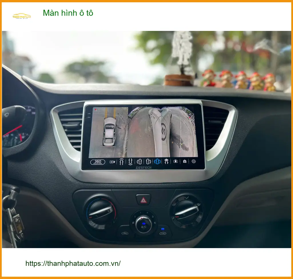 Anh Tùng nâng cấp màn hình ô tô Hyundai Accent Quận 10 vì màn zin không có định vị ảnh thực tế 4