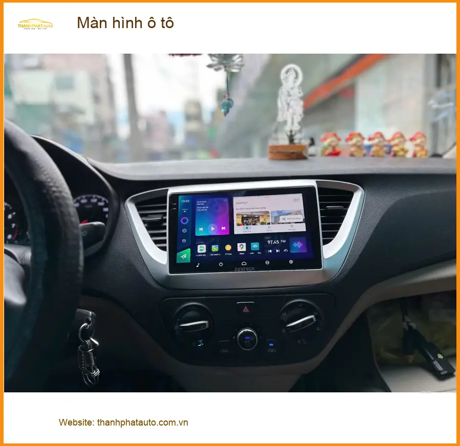 Chị Mai Anh lắp màn hình ô tô hiện đại cho Hyundai Accent tại Quận 4 ảnh thực tế 4