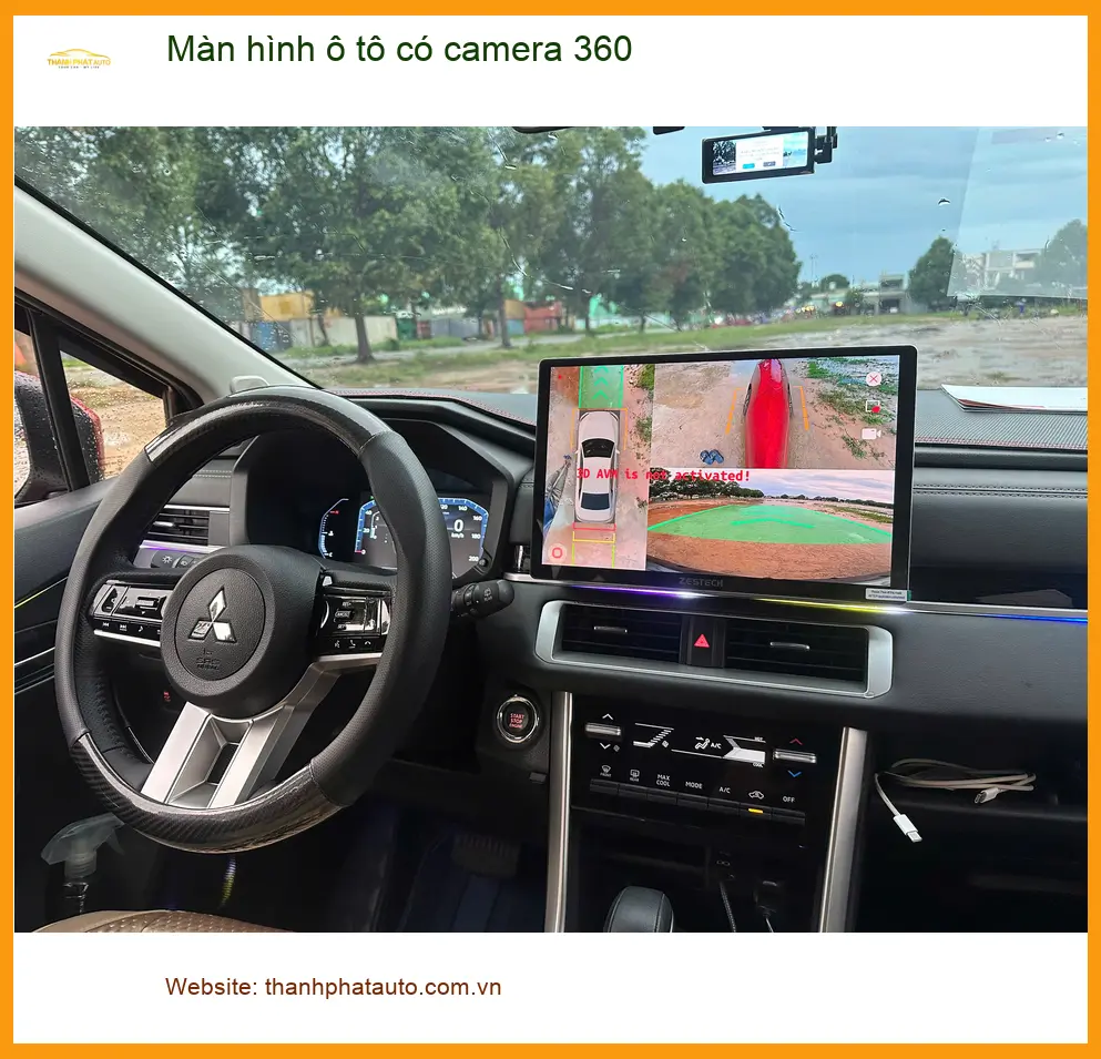 Cô Phượng lắp Màn hình ô tô có camera 360 cho Mazda 3 ở Hóc Môn. ảnh thực tế 3