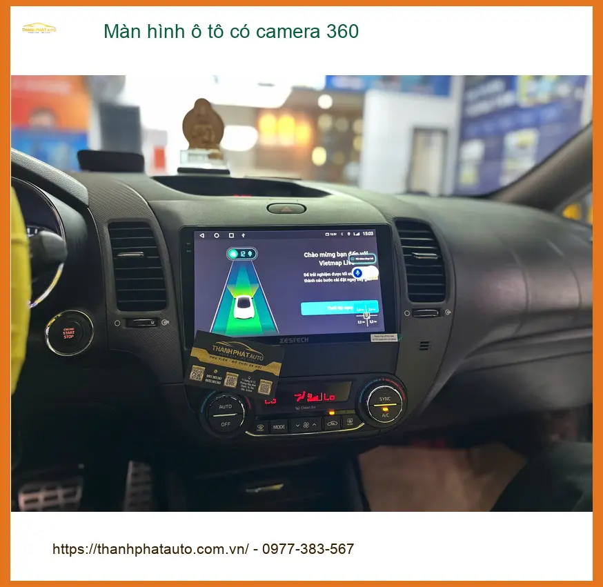 Anh Minh lắp màn hình ô tô tích hợp camera 360 cho Ford Everest tại Quận 10.