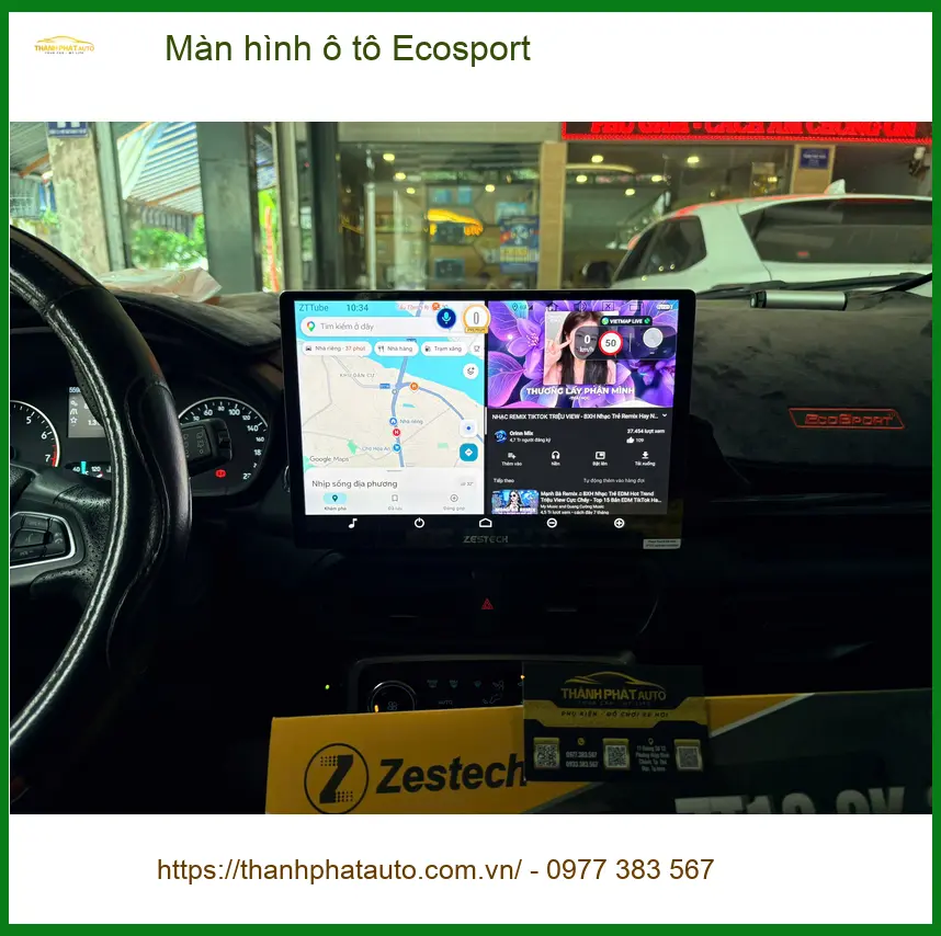 Anh Tùng nâng cấp màn hình ô tô Ecosport Quận Tân Phú vì màn zin cũ, thiếu tính năng. ảnh thực tế 3