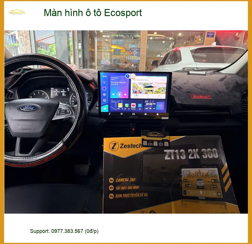 Anh Tùng nâng cấp màn hình ô tô Ecosport Quận Tân Phú vì màn zin cũ, thiếu tính năng. ảnh thực tế 4