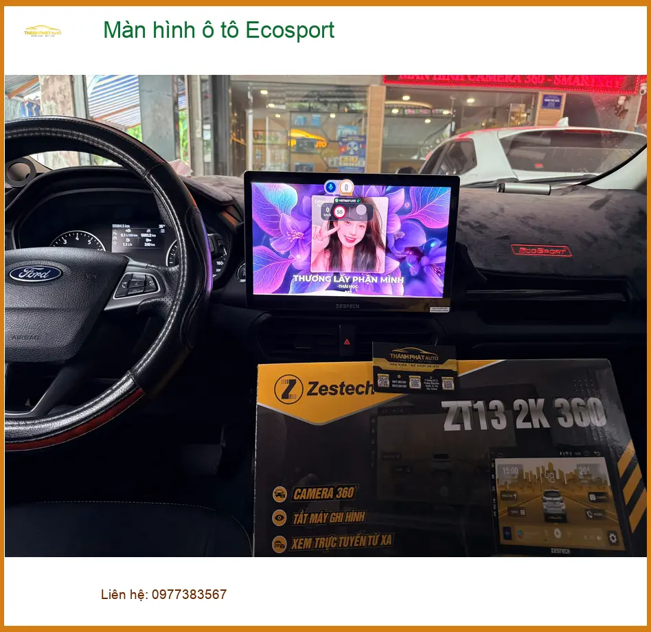 Chị Thảo lắp màn hình ô tô Ecosport tại Quận 10 để nâng cấp trải nghiệm giải trí ảnh thực tế 2