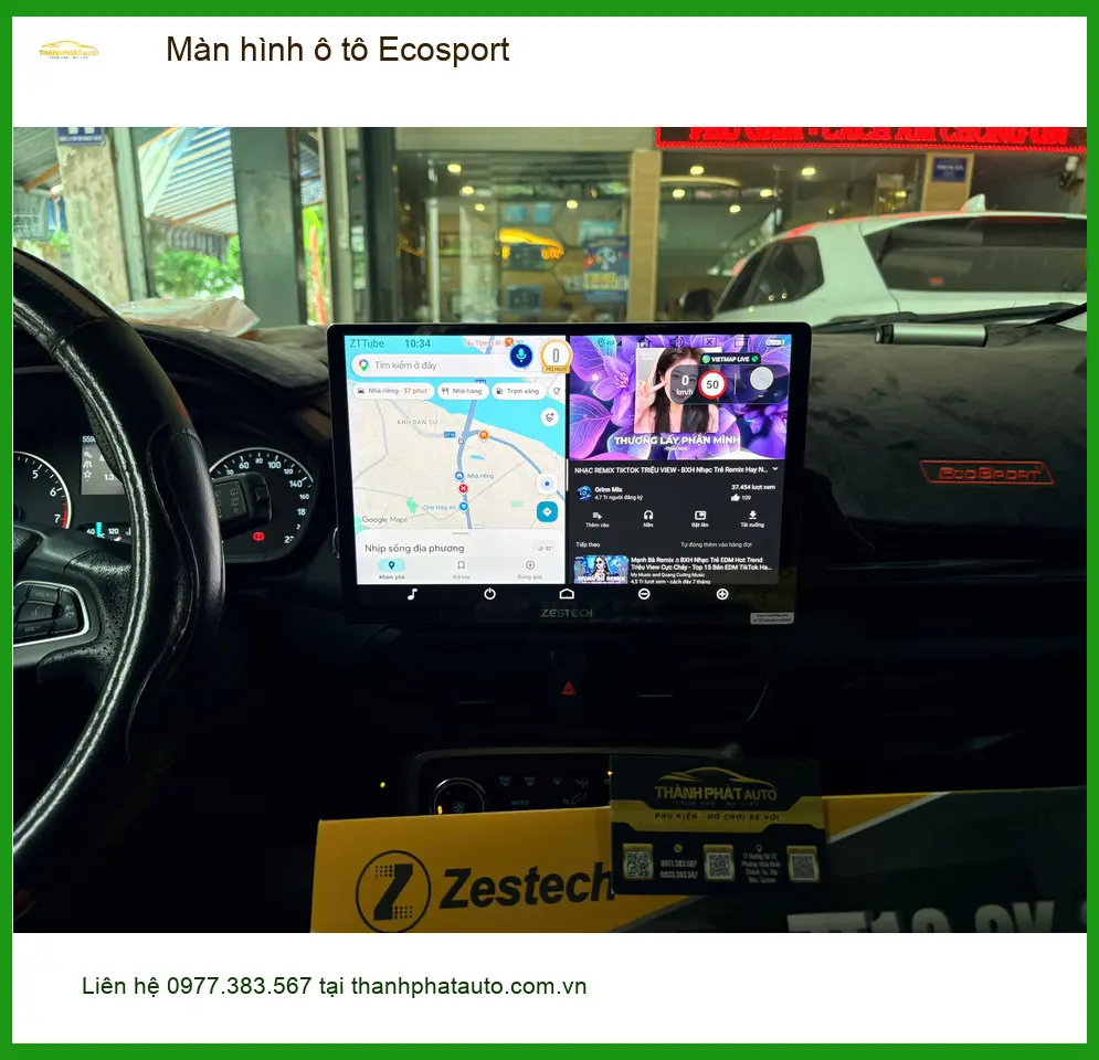 Chị Thảo lắp màn hình ô tô Ecosport tại Quận 10 để nâng cấp trải nghiệm giải trí ảnh thực tế 3