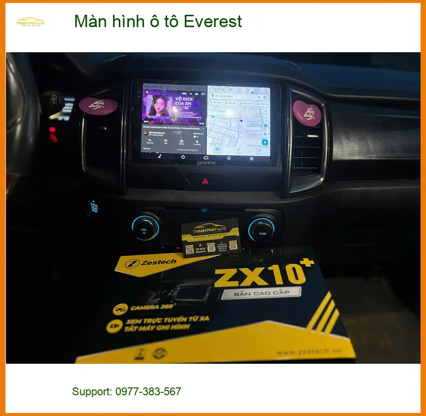 Anh Quang nâng cấp màn hình ô tô Ford Everest tại Quận 12 để có nhiều tính năng hơn
